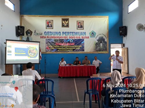 Antisipasi Penyalahgunaan Narkoba Desa Plumbangan Gelar Sosialisasi Bareng BNNK Blitar
