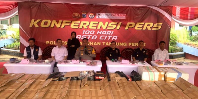 Polres Pelabuhan Tanjung Perak Surabaya Berhasil Amankan 7, 6 Juta Batang Rokok Ilegal