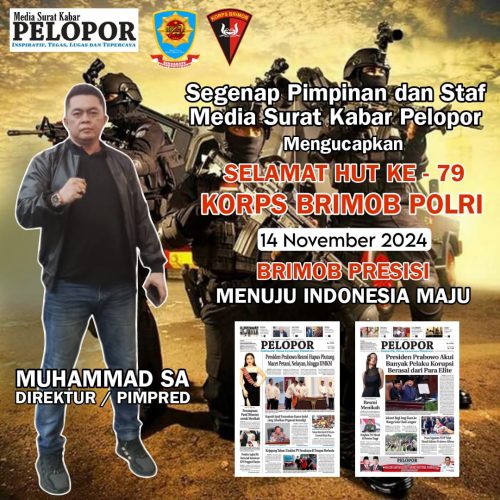 Segenap Pimpinan dan Staff Media Surat Kabar Pelopor Mengucapkan Selamat HUT Korps Brimob Polri Ke 79
