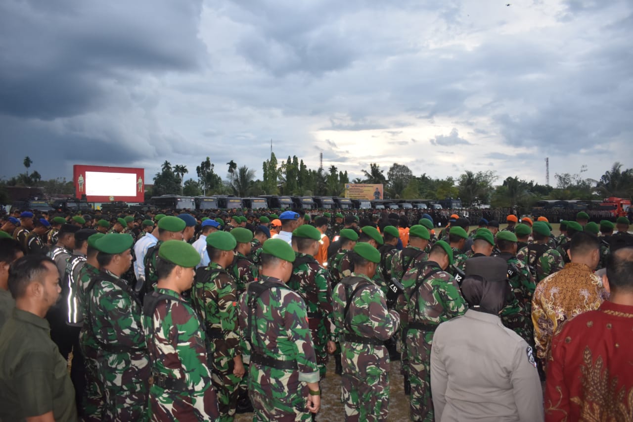 Anggota Kodim 1016/Plk Laksanakan Apel Gelar Pasukan Pengamanan Kunker Wapres RI di Kalteng