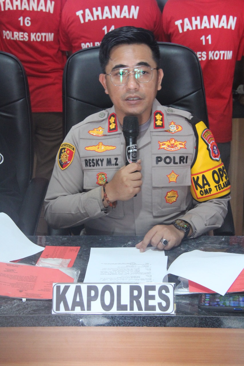 Polres Kotim Berhasil Tangkap 8 Tersangka Narkoba di Sampit