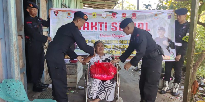 Batalyon B Pelopor Satbrimob Polda Kalteng  Bakti Sosial dan Anjangsana dalam Peringatan HUT Korps Brimob Polri ke-79