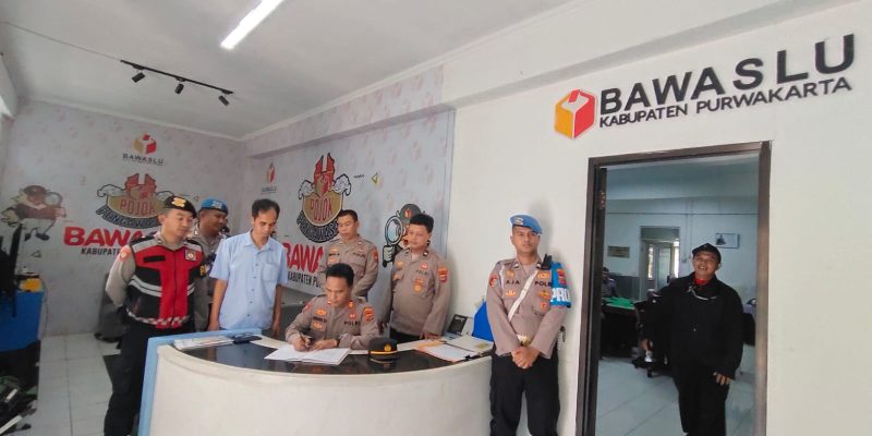 Pilkada Tinggal Menghitung Hari, Polres Purwakarta Intensifkan Patroli Ke Bawaslu Dan KPU