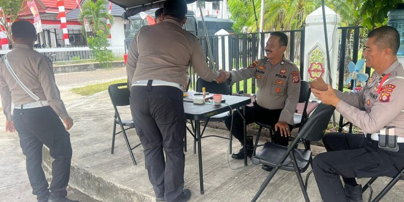 Satgas Kamseltibcarlantas Polda Kalteng Masifkan Patroli di Kantor KPU dan Bawaslu
