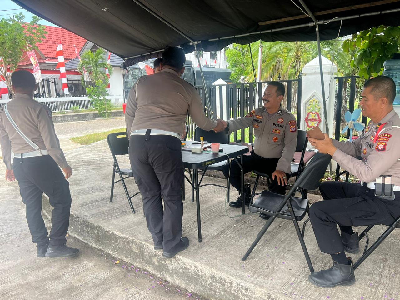 Satgas Kamseltibcarlantas Polda Kalteng Masifkan Patroli di Kantor KPU dan Bawaslu