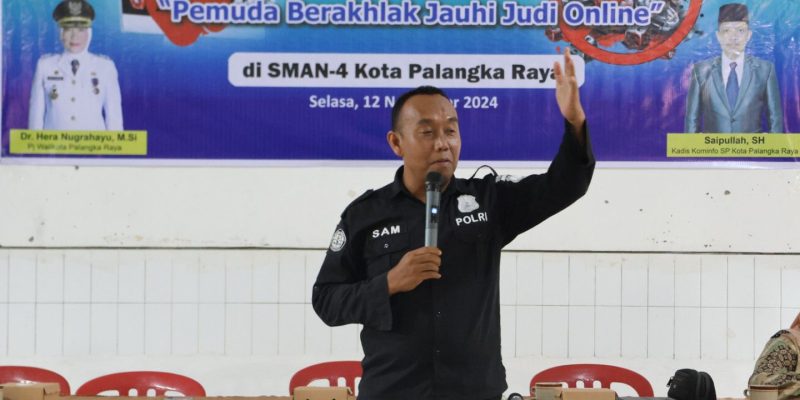 Humas Polda Kalteng  Kolaborasi Dengan Diskominfo Edukasi Pelajar SMAN 4 Palangka Raya  Bahaya Judi Online