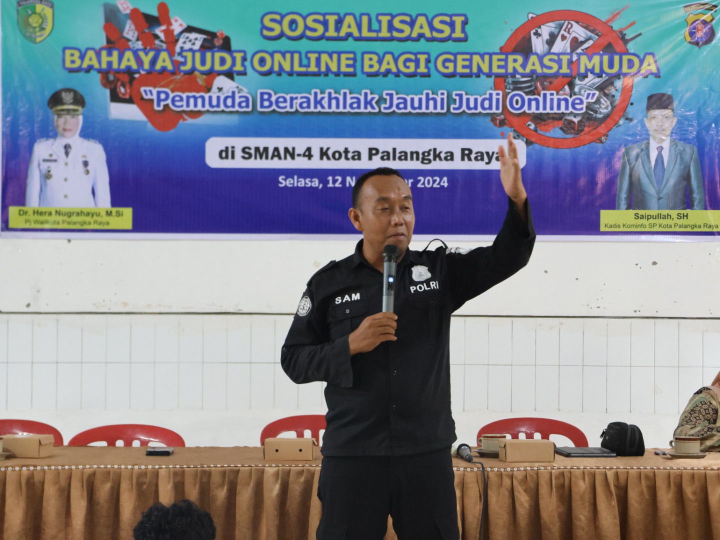 Humas Polda Kalteng  Kolaborasi Dengan Diskominfo Edukasi Pelajar SMAN 4 Palangka Raya  Bahaya Judi Online