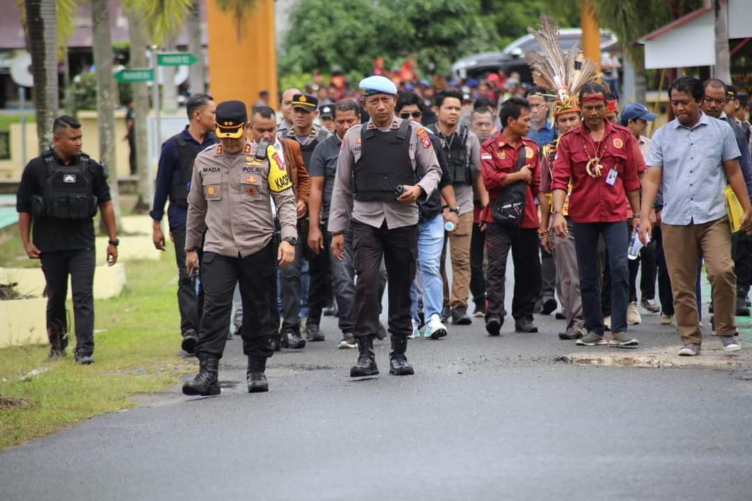 Ormas MABB Sampaikan Aspirasi Secara Damai, Polres Pulang Pisau Amankan Aksi dengan Humanis