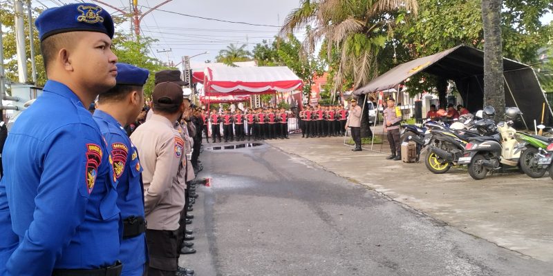 Polda Kalteng Siagakan Ratusan Personel Gabungan Amankan Kampanye Terbuka Cagub dan Cawagub di Sampit