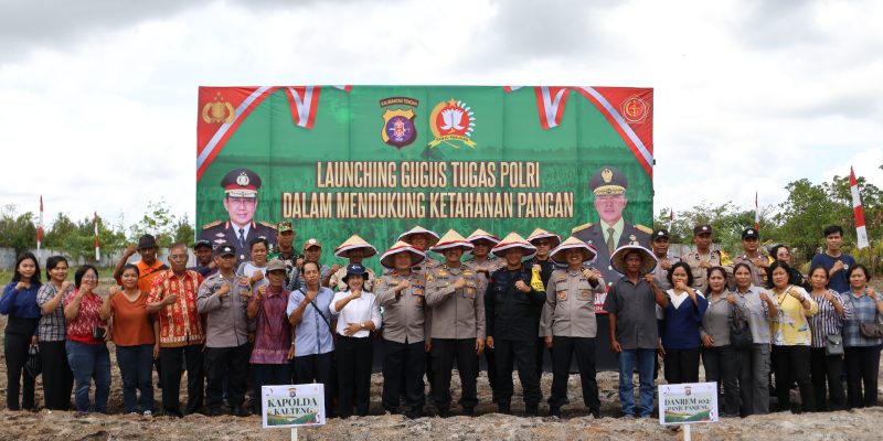 Dukung Asta Cita Presiden RI, Polda Kalteng Launching Gugus Tugas Ketahanan Pangan Bersama Forkopimda