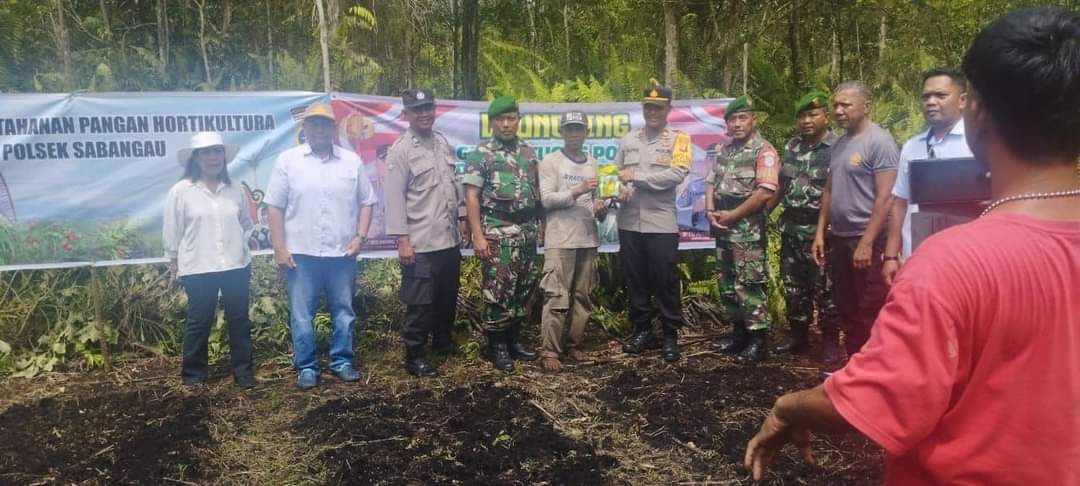 Kapolsek Sabangau Launching Gugus Tugas Polri Dukung Program Ketahanan Pangan