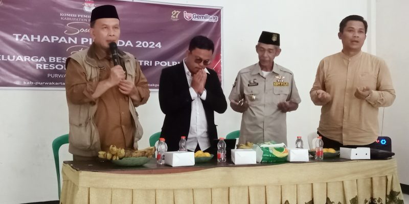 KPU Sosialisasi Tahapan Pilkada Serentak Bersama KBPP Polri Resort Purwakarta Tahun 2024