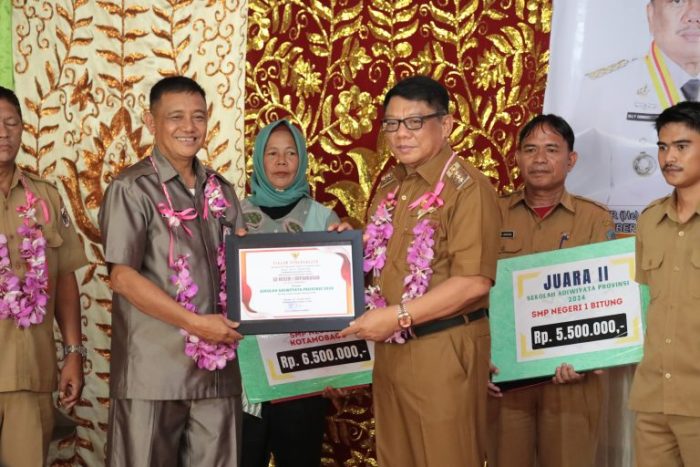 SMP N 4 Kotamobagu Raih Prestasi, “Walikota Serahkan Penghargaan Adiwiyata Tingkat Provinsi