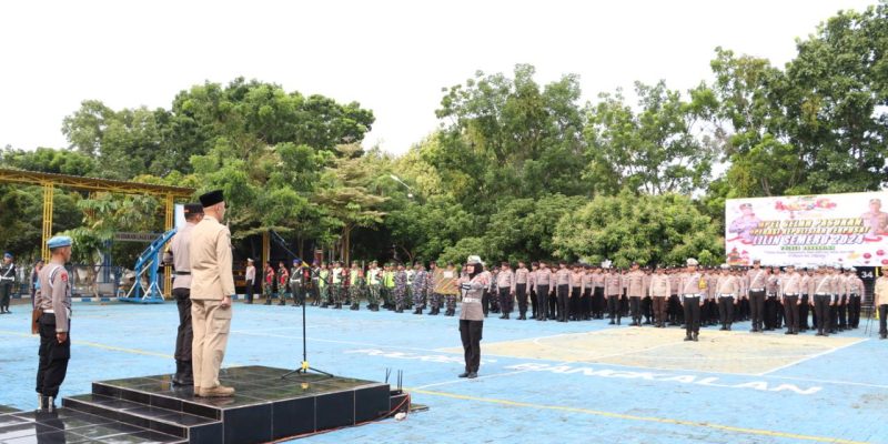 Siap Amankan Nataru, Polres Bangkalan Laksanakan Apel Gelar Pasukan Operasi Lilin Semeru 2024