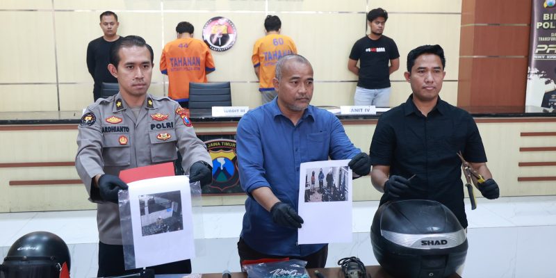 Polda Jatim Berhasil Amankan Dua Tersangka Spesialis Curanmor Rumah Kos