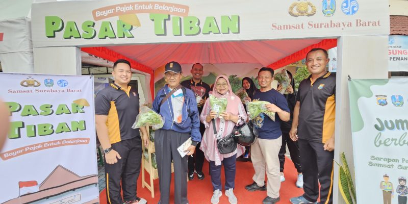 Samsat Surabaya Barat Gelar “PASAR TIBAN” Di Jumat Berbagi