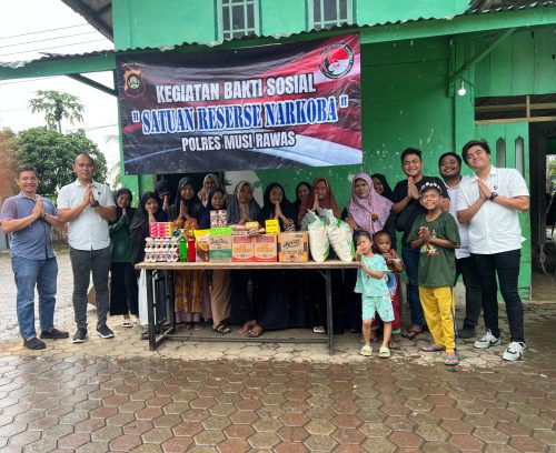 Satresnarkoba Polres Musi Rawas Salurkan Bansos ke Ponpes Ahlussunnah Aswaja Terpadu