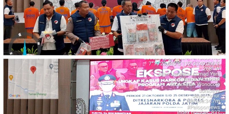 Pencapaian Apik Sepanjang Tahun 2024, Polda Jatim Wujudkan Program Asta Cita Presiden Dalam Memerangi Narkoba Dan TPPU