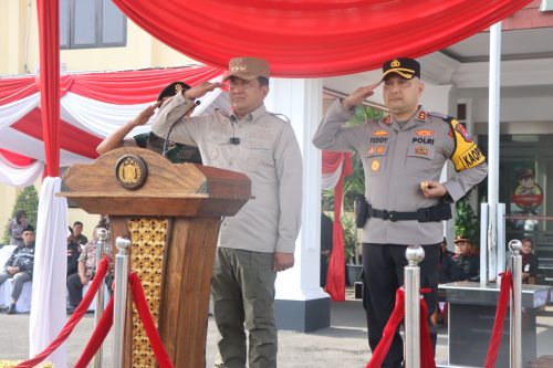 Kapolres Pasuruan Pimpin Apel Gelar Pasukan Operasi Lilin Semeru 2024
