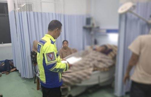Satu Meninggal Dunia Akibat Lakalantas Mobil Vs Motor, Satlantas Polres Musi Rawas Sigap Meluncur ke Lokasi dan Olah TKP