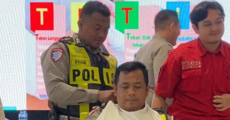 Jelang Nataru Polrestabes Surabaya Gelar Pelatihan Pertolongan Pertama Gawat Darurat