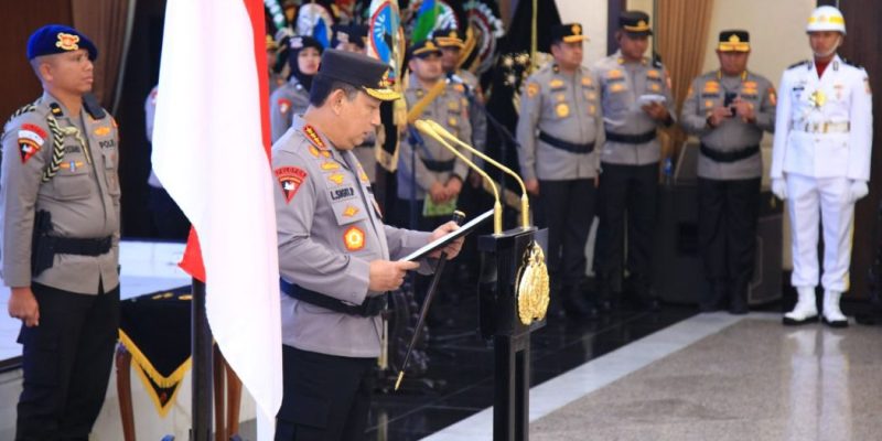 Polri Gelar Upacara Korps Raport Kenaikan Pangkat Pejabat Tinggi