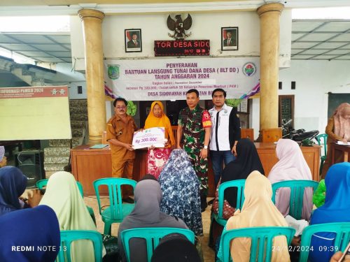 Penyerahan Bantuan Langsung Tunai (BLT DD) Sidowayah Kec. Beji Tahun Anggaran 2024