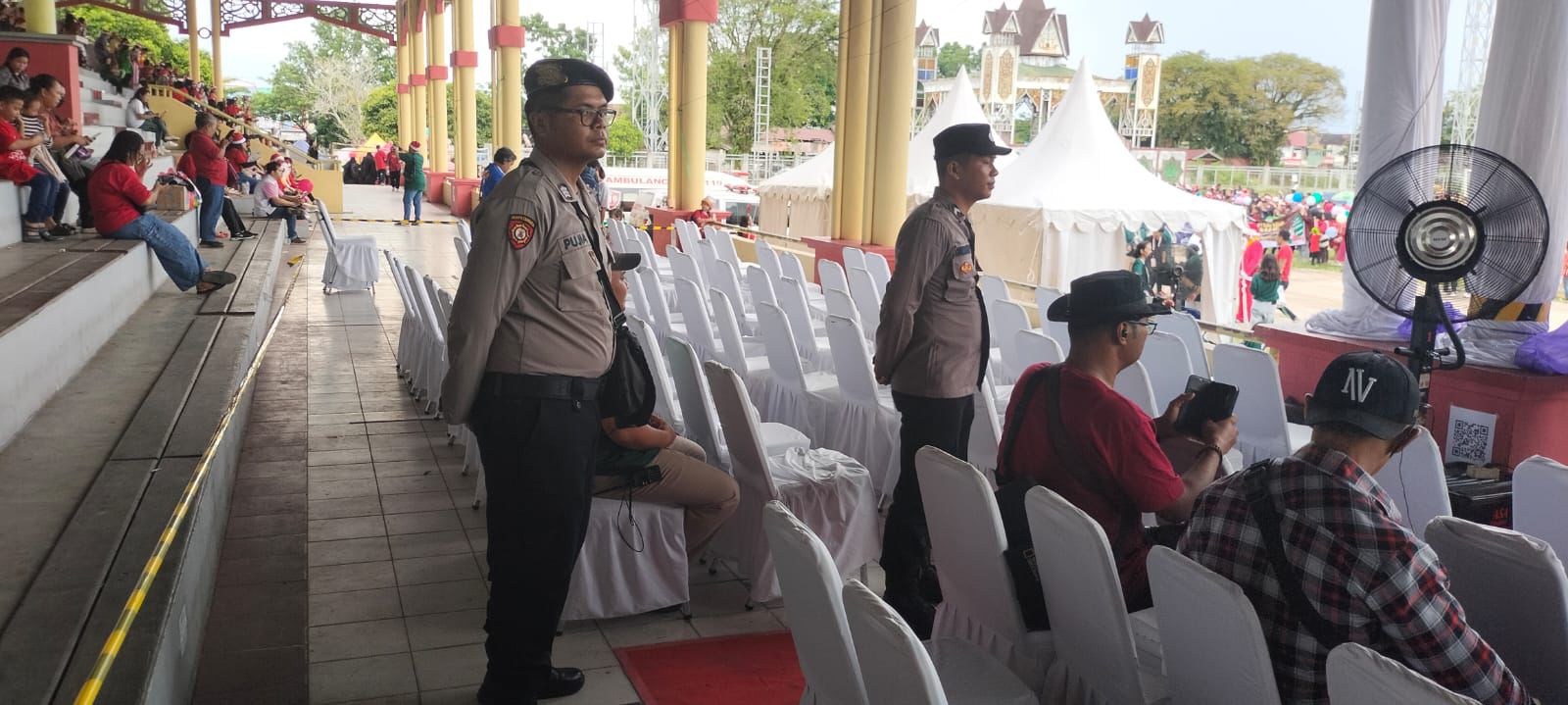Polresta Palangka Raya Amankan Parade Natal di Lapangan Sanaman Mantikei