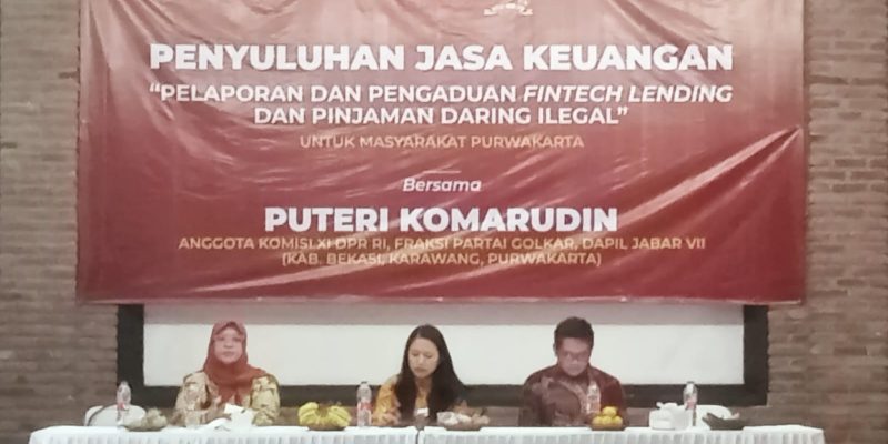 Penyuluhan Jasa Pengaduan Keuangan Fintech Lending Dan Pinjaman Daring Ilegal Bersama Puteri Komarudin Komisi Xl Dari Partai Golkar