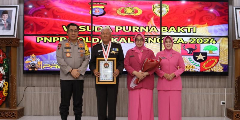 Gelar Wisuda Purna Bakti, Kapolda Kalteng Lepas 58 Personel Purna Tugas
