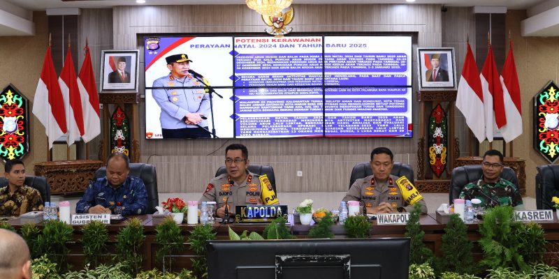 Siap Amankan Perayaan Nataru, Polda Kalteng Gelar Rakor Lintas Sektoral Bersama Instansi Terkait