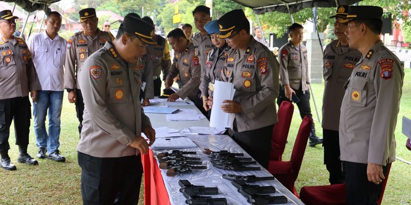 Polda Kalteng Cek Senpi Dan Amunisi Dinas Personel Cegah Penyalagunaan