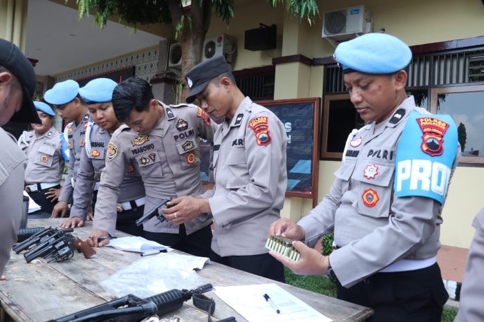 Antisipasi Penyalahgunaan Senjata Api, Polres Pekalongan Gelar Pemeriksaan Senpi
