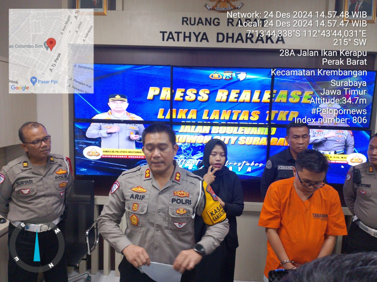Satlantas Polrestabes Surabaya Resmi Menahan Pengemudi Mercy Yang Tabrak Lari di 6 TKP Jl Kenjeran Surabaya 
