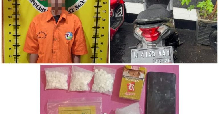 Polres Nganjuk Tangkap Pengedar Pil LL di Kertosono