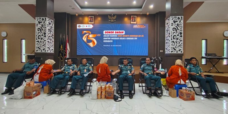 Peduli Sesama, Puluhan Personel Puspenerbal Sumbangkan Darah di Hari Bhakti Imigrasi ke-75