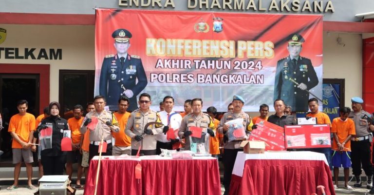 Akhir Tahun 2024, Polres Bangkalan Ungkap 558 Kasus Kriminalitas