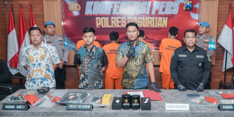 Press Release Polres Pasuruan, Ungkap Kasus Pencurian Hingga Penadahan