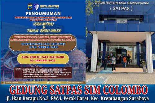 IPTU Dyah Ayu Mirda : Tiga hari libur Nasional Januari-2025, Pemohon SIM Bertepatan Libur Cuti Bersama Masih Bisa Diperpanjang