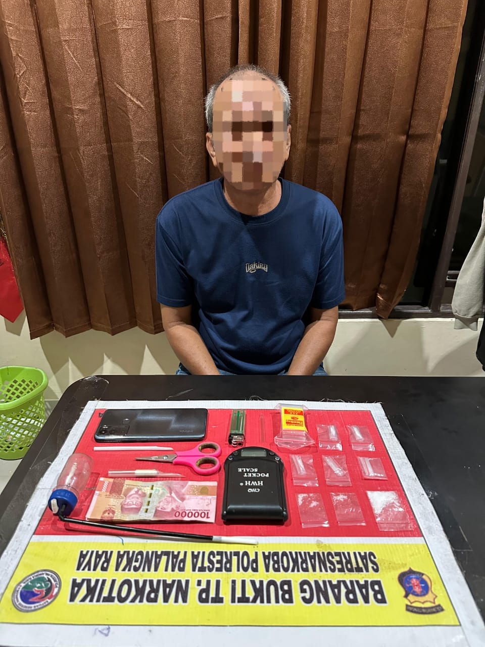 Satresnarkoba Polresta Palangka Raya Amankan 8 Paket Diduga Sabu dari Pria Paruh Baya