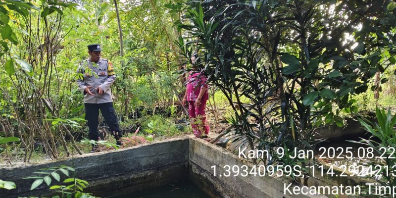 Polsek Timpah Laksanakan Pengecekan Lahan Pekarangan Warga Desa Danau Pantau