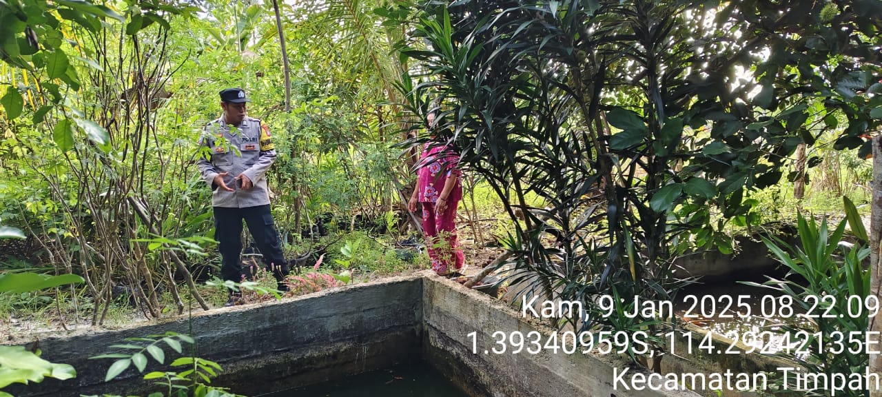 Polsek Timpah Laksanakan Pengecekan Lahan Pekarangan Warga Desa Danau Pantau