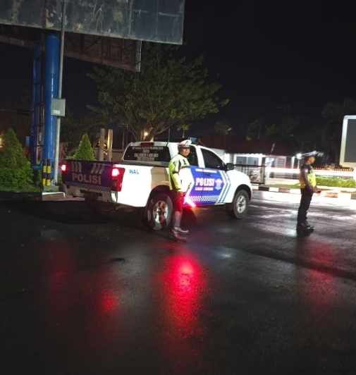 Cegah Bali, Personel Satlantas Polresta Palangka Raya Siaga di Jalan Raya