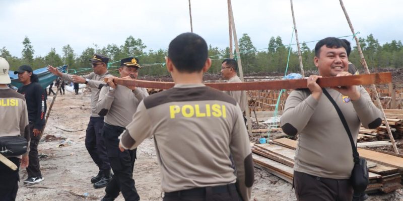 Bahu Membahu, Polresta Palangka Raya Siapkan Lahan Penanaman Jagung Serentak se-Indonesia