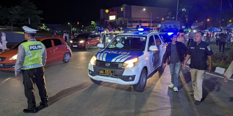 Satlantas Polresta Palangka Raya Siagakan Anggotanya di Titik Keramaian Masyarakat