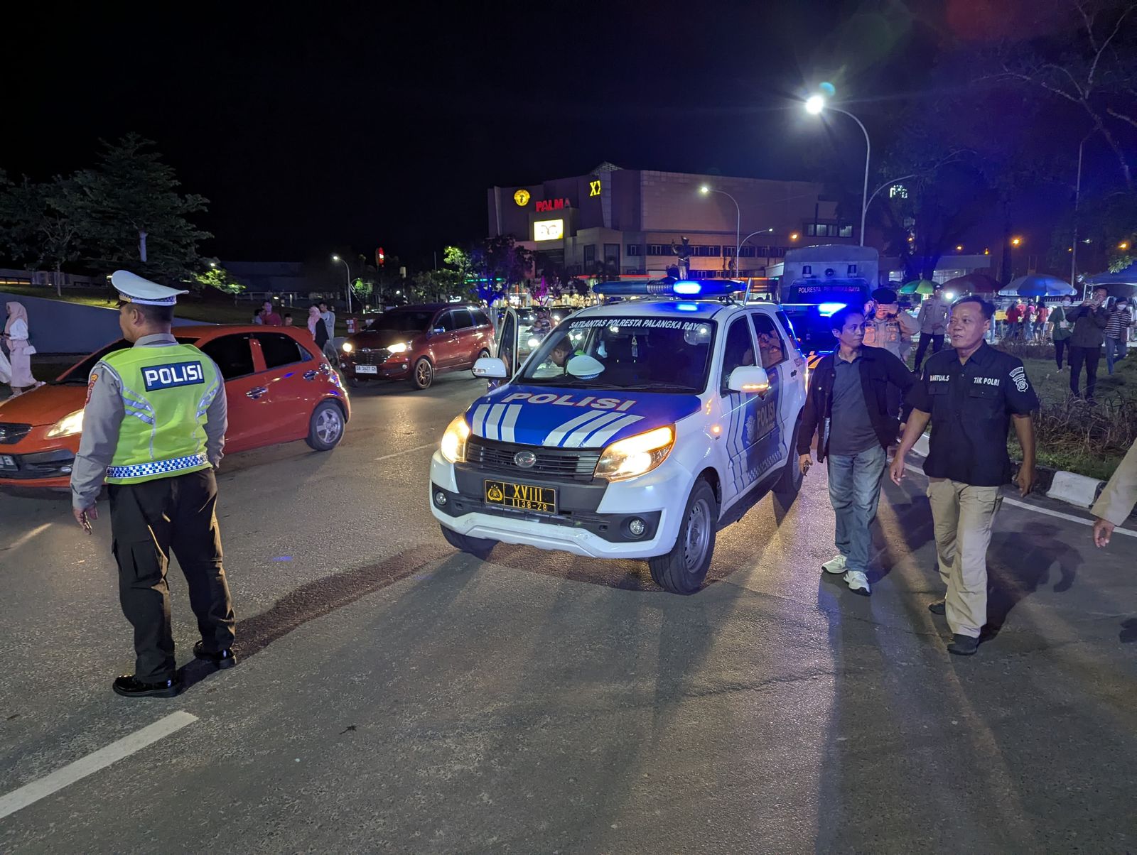 Satlantas Polresta Palangka Raya Siagakan Anggotanya di Titik Keramaian Masyarakat