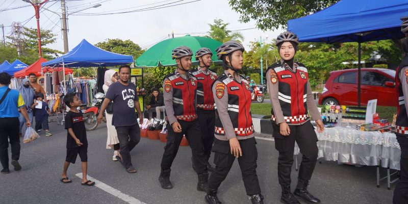 Pastikan Keamanan, Ditsamapta Gelar Patroli Dialogis Di Pusat Keramaian Car Free Day