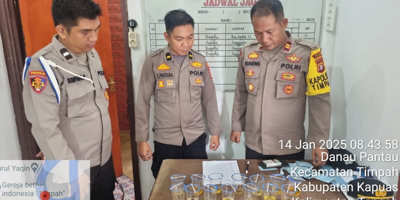 SECARA MENDADAK, PERSONEL POLSEK TIMPAH DILAKUKAN TES URINE