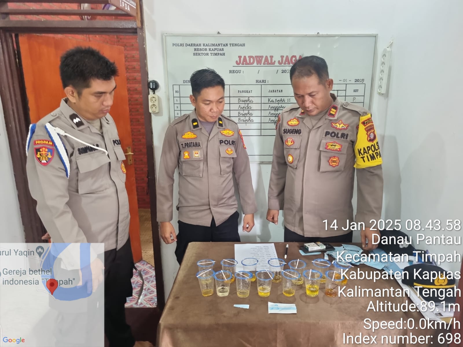 SECARA MENDADAK, PERSONEL POLSEK TIMPAH DILAKUKAN TES URINE