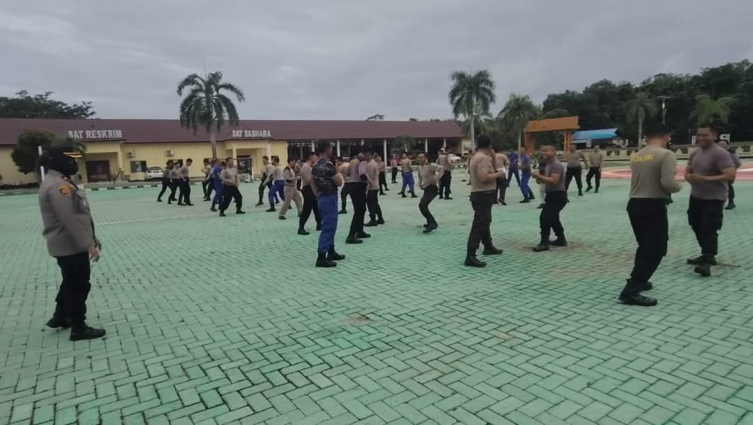 Asah Keterampilan dan Jaga Kebugaran Fisik Personel, Polres Pulang Pisau Kembali Gelar Latihan Beladiri Polri
